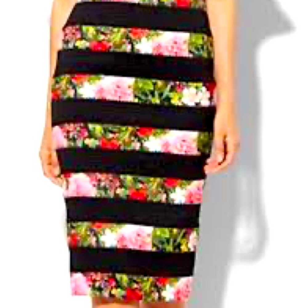 7th Avenue New York Lace Floral Bandage Pencil Skirt